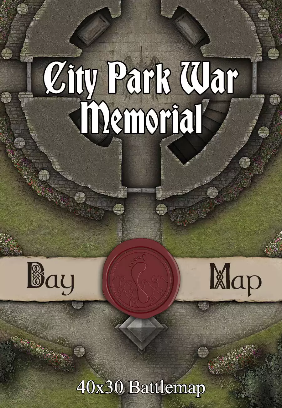 40x30 Battlemap - City Park War Memorial - Seafoot Games | Tombs ...