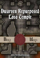 40x30 Battlemap - Dwarven Repurposed Lava Temple
