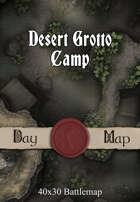 40x30 Multi-Level Battlemap - Desert Grotto Camp