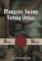 40x30 Battlemap - Mangrove Swamp Fishing Village