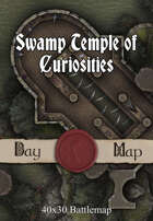 40x30 Battlemap - Swamp Temple of Curiosities