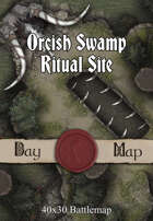 40x30 Battlemap - Orcish Swamp Ritual Site