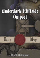 40x30 Battlemap - Underdark Cliffside Outpost