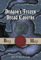 40x30 Battlemap - Dragon’s Frozen Dread Caverns