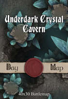 40x30 Battlemap - Underdark Crystal Cavern