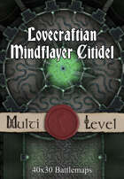 40x30 Multi-Level Battlemap - Lovecraftian Mindflayer Citadel