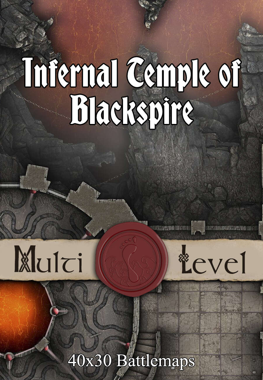 40x30 Multi-Level Battlemap - Infernal Temple of Blackspire - Seafoot ...