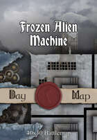 40x30 Battlemap - Frozen Alien Machine