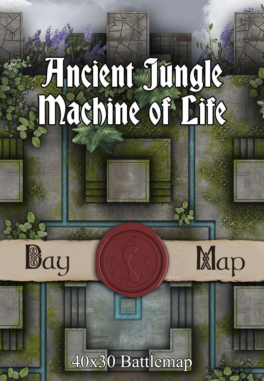 40x30 Battlemap - Ancient Jungle Machine of Life - Seafoot Games ...
