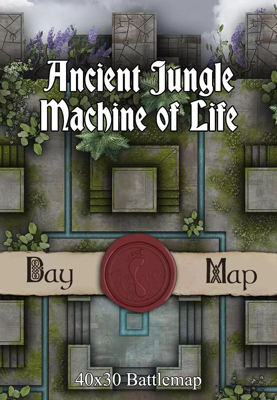 40x30 Battlemap - Ancient Jungle Machine of Life - Seafoot Games ...