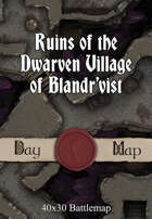 40x30 Multi-Level Battlemap - Ruins of the Dwarven Village of Blandr’vist