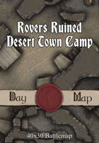 40x30 Multi-Level Battlemap - Rovers Ruined Desert Town Camp