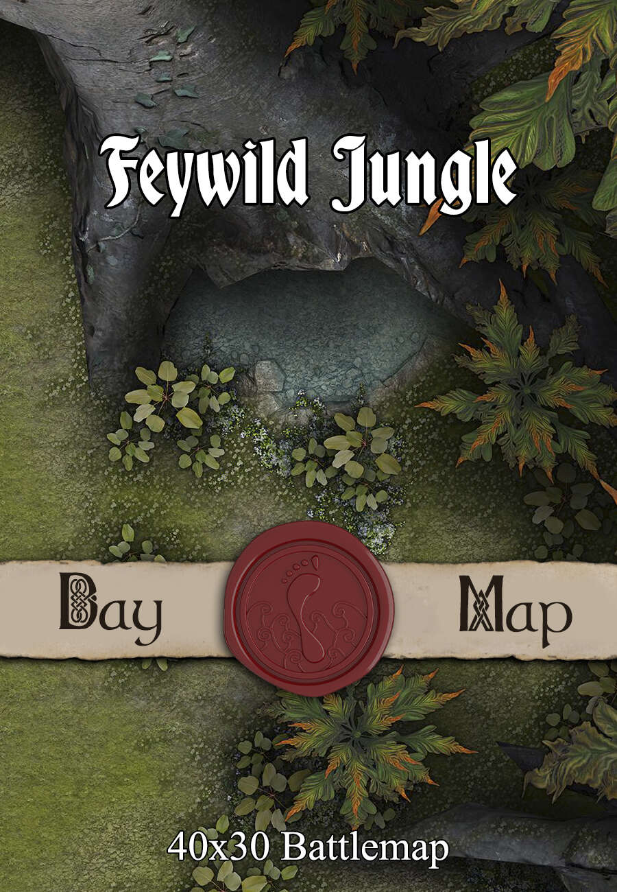 40x30 Battlemap - Feywild Jungle - Seafoot Games | Jungle | DriveThruRPG