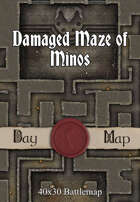 40x30 Battlemap - Damaged Maze of Minos