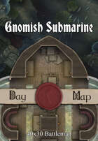 40x30 Multi-Level Battlemap - Gnomish Submarine