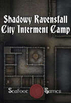 Shadowy Ravensfall Internment Camp 40x30 D&D Multi-Level Battlemap with Adventure