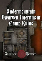 Undermountain Dwarven Internment Camp Ruins 40x30 D&D Multi-Level Battlemap with Adventure