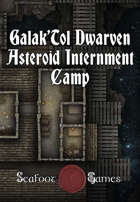 Galak’tol Dwarven Asteroid Internment Camp 40x30 D&D Multi-Level Battlemap with Adventure
