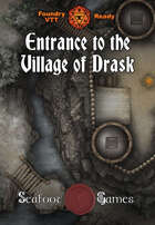 Entrance to the Village of Drask 40x30 D&D Battlemap with Adventure