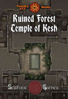 Ruined Forest Temple of Kesh 60x20 Multi-Level Battlemap with Adventure (FoundryVTT-Ready!)