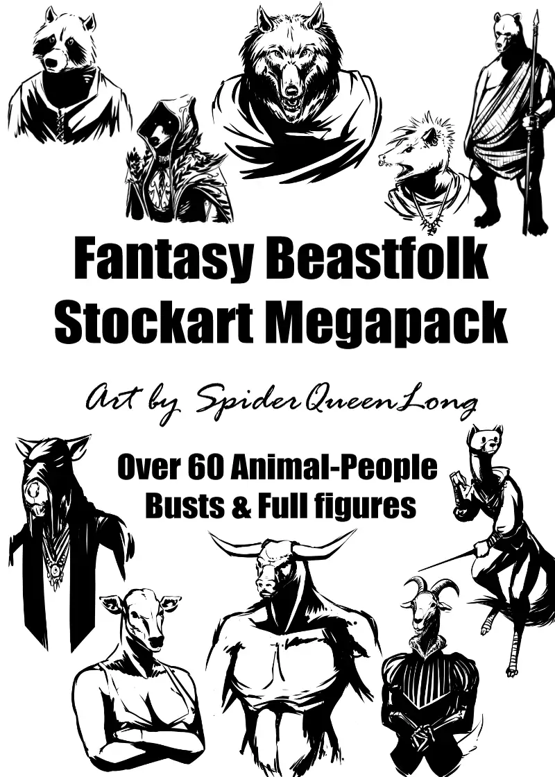 Fantasy Beastfolk Stockart Megapack - DieselShot | DriveThruRPG