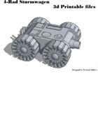 4-rad Sturmwagen Sci-fi gaming vehicle 3d Files