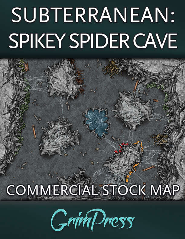 {Commercial} Stock Map: Subterranean - Spikey Spider Cave - Grim Press ...