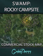 {Commercial} Stock Map: Swamp - Rocky Campsite