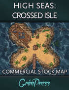 {Commercial} Stock Map: High Seas - Crossed Isle