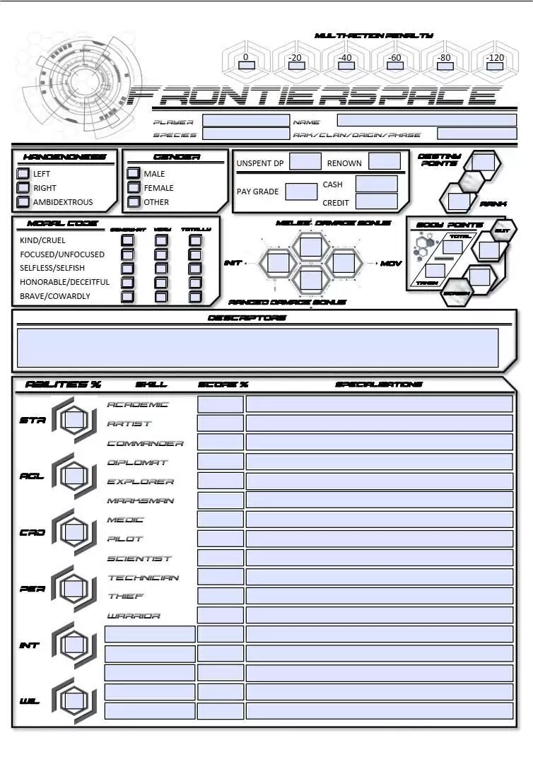 FrontierSpace RPG Character Sheet FORM-FILLABLE PDF - Flight of the ...