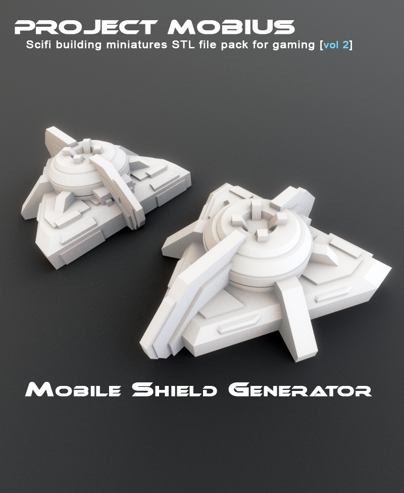 3D Printable Mobile Shield Generator - Project Mobius 3D Design | Scifi ...
