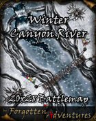 Winter Canyon River 20x28 Battlemap