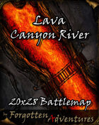 Lava Canyon River 20x28 Battlemap