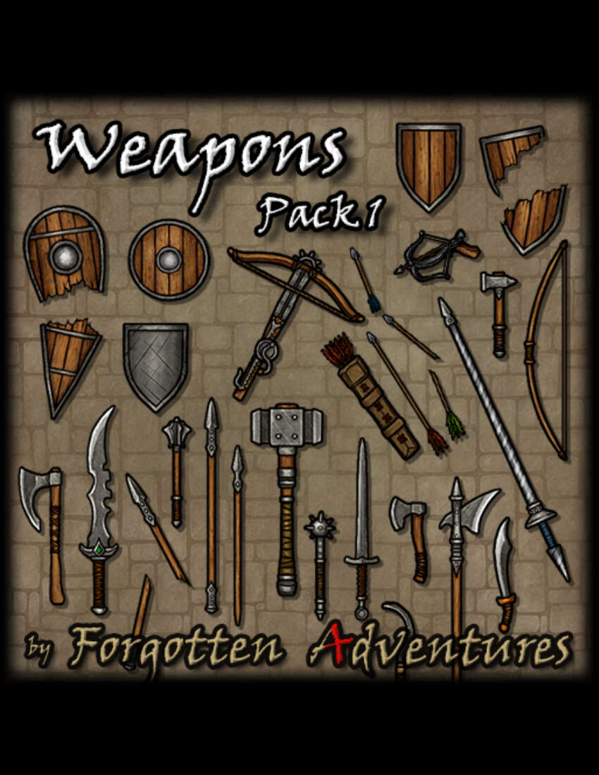 Weapons – Pack 01 - ForgottenAdventures | DriveThruRPG
