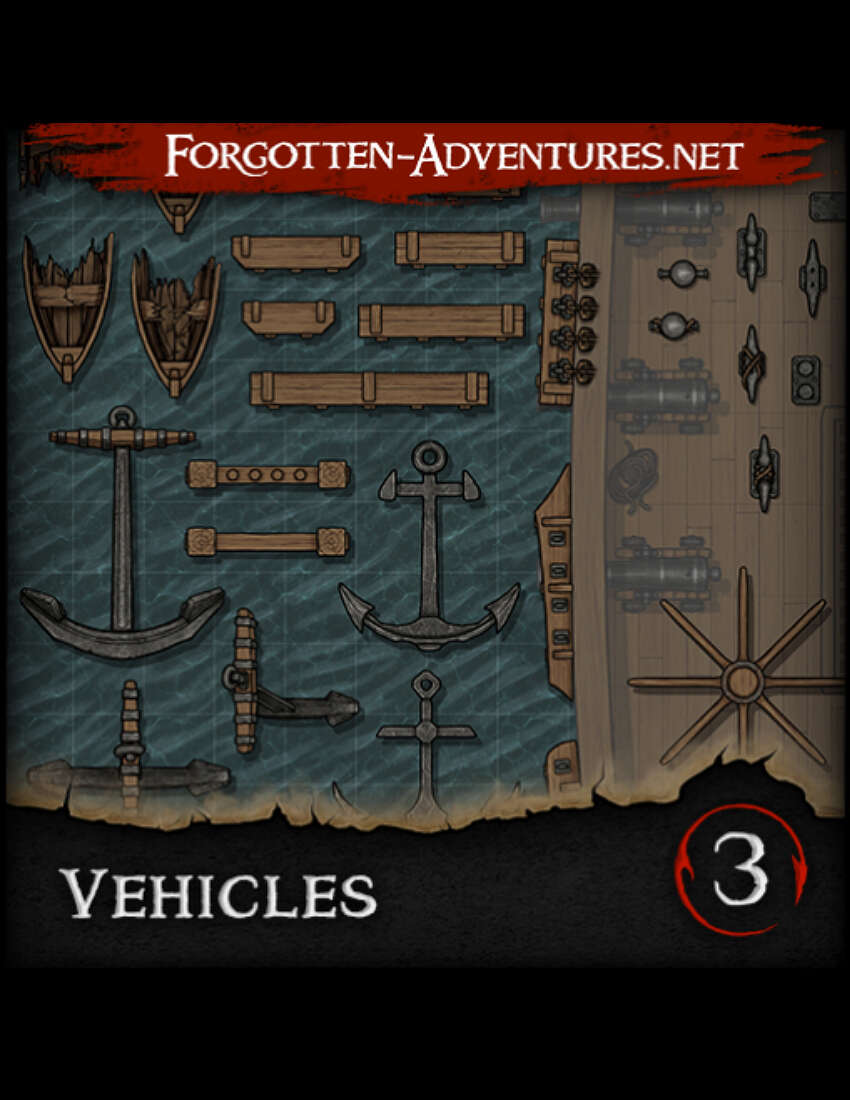 Vehicles - Pack 03 - ForgottenAdventures | DriveThruRPG
