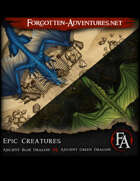 Epic Creatures - Ancient Blue Dragon vs Ancient Green Dragon