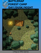 Battlemap Forest Camp Day/Dusk/Night