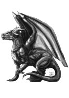 RPG Fantasy Character, Male, Dragon Sketch