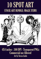 Old School 10 Black & White Fantasy Magic Items