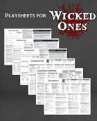 Wicked Ones: Playsheets (all types)