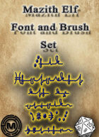 Elf alphabet (mazith font and brush set)