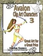 Avalon Clip Art Characters, Warrior Woman 1