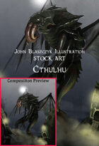 Monster - Cthulhu Rises Over R'lyeh- Stock Art