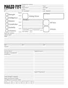 Mailed Fist Character Sheet