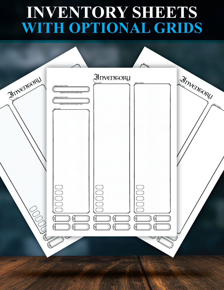 Drivethrurpg Inventory Sheet.pdf Inventory Sheet - Patrick Mitchell Johnston | DriveThruRPG