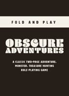 Obscure Adventures - Fold 'n Play OSR