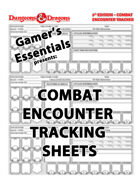 Dungeons & Dragons 5e - Encounter Tracker Sheet