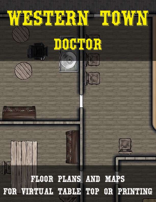 Western Town: Doctor | Map Pack - MmpApps | Western Maps | DriveThruRPG