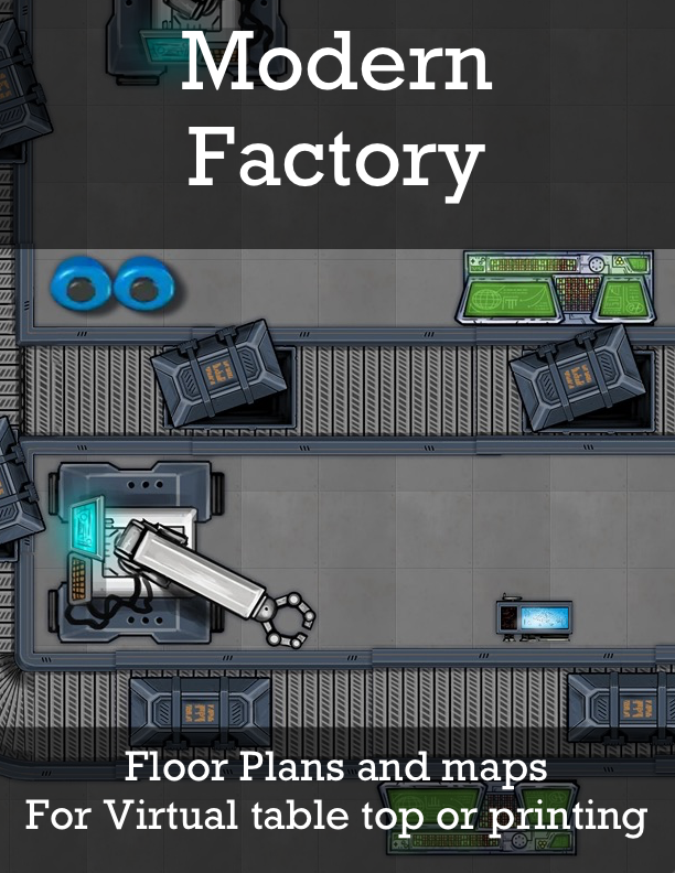 Modern Factory | Map Pack - MmpApps | Modern Maps | DriveThruRPG