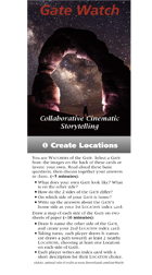 Gate Watch: Collaborative Cinematic Storytelling (Just the Cards!)